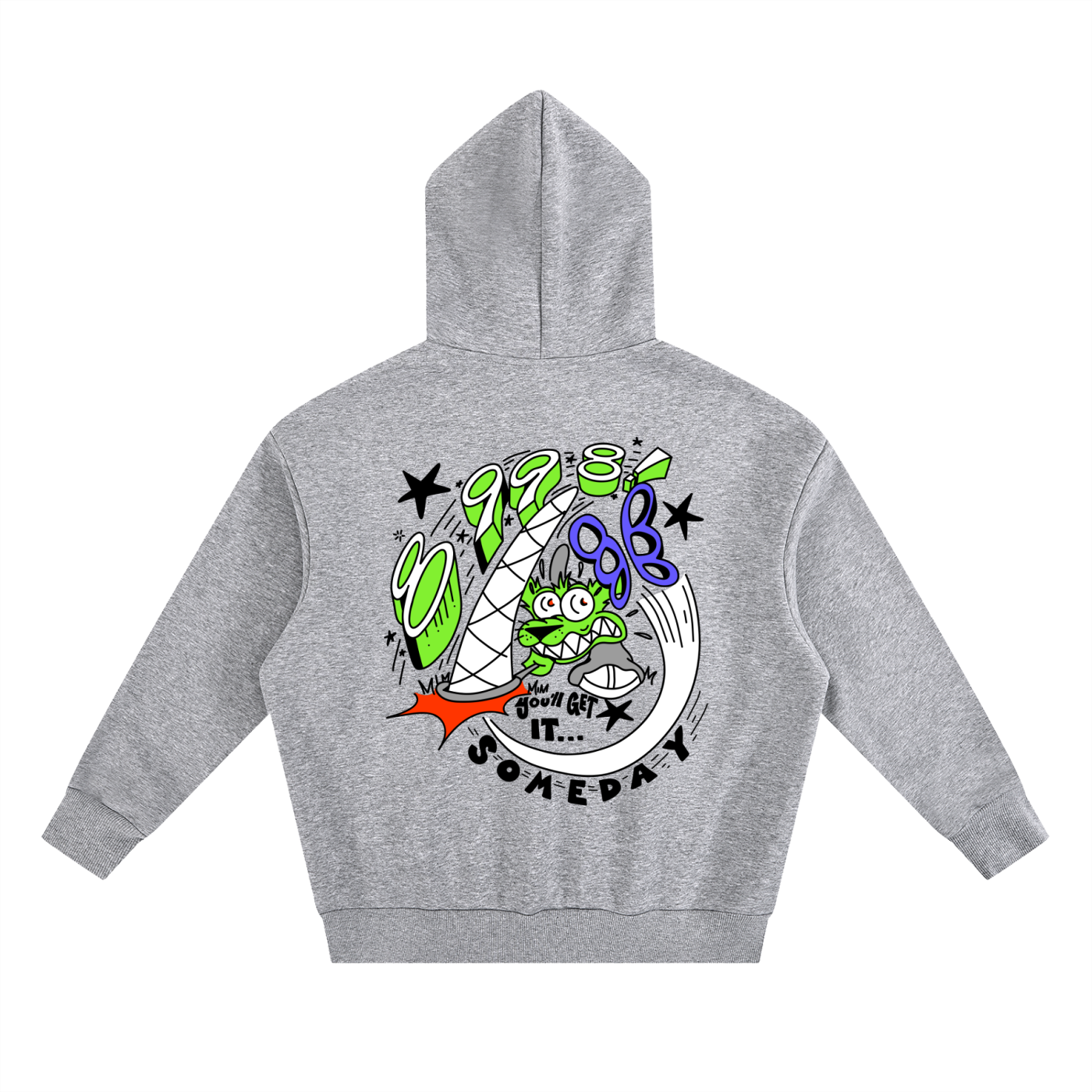 8998 "Butterfly Chase" Heavyweight Boxy Fleece Hoodie