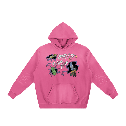8998 "TRANSFORM" Sunfade Fleeced Hoodie
