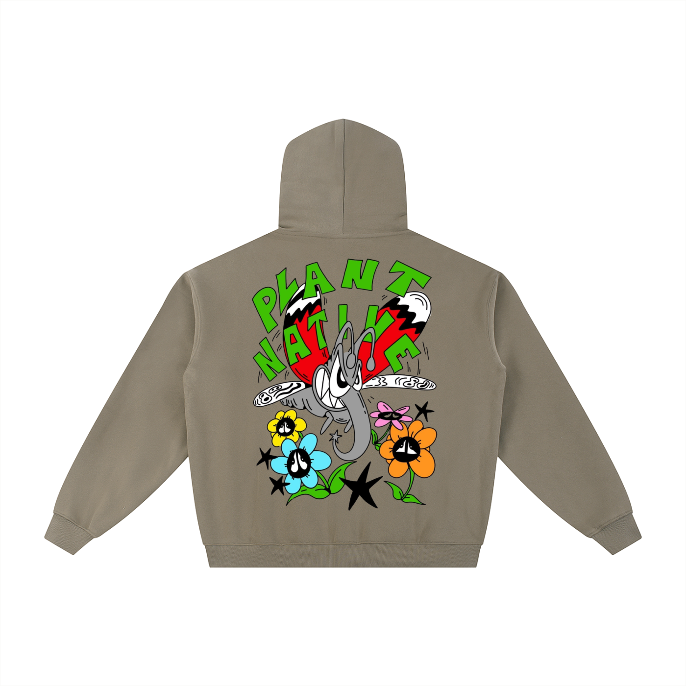 8998 "PLANT NATIVE" Fleece Zip-Through Hoodie