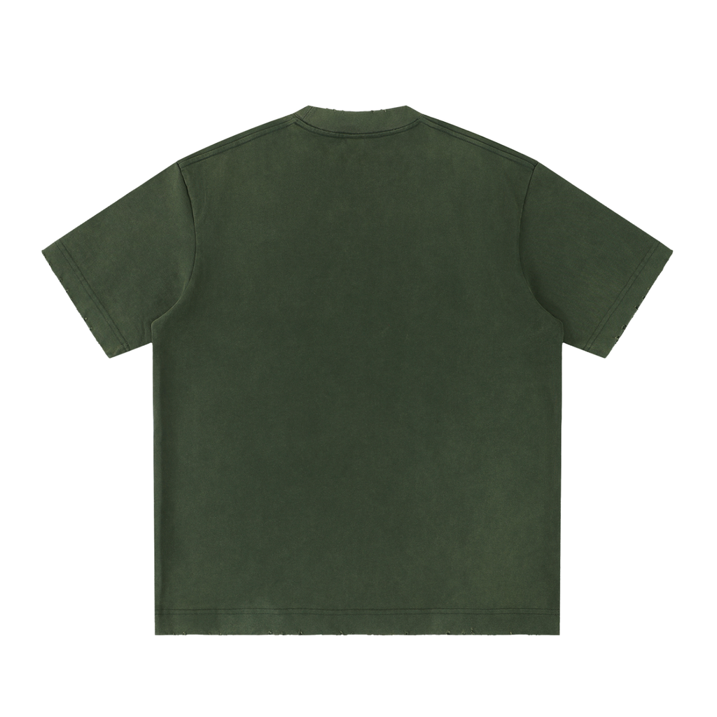 8998 "Bluewing" 100% COTTON Heavyweight Vintage Washed Frayed Tee