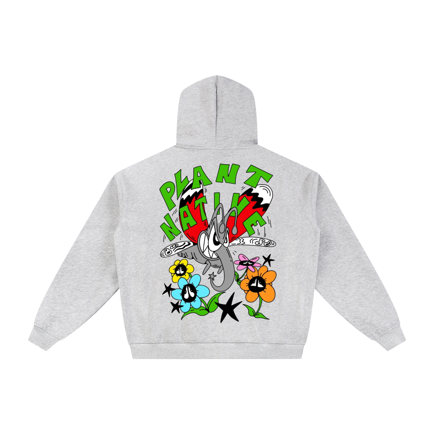 8998 "PLANT NATIVE" Fleece Zip-Through Hoodie