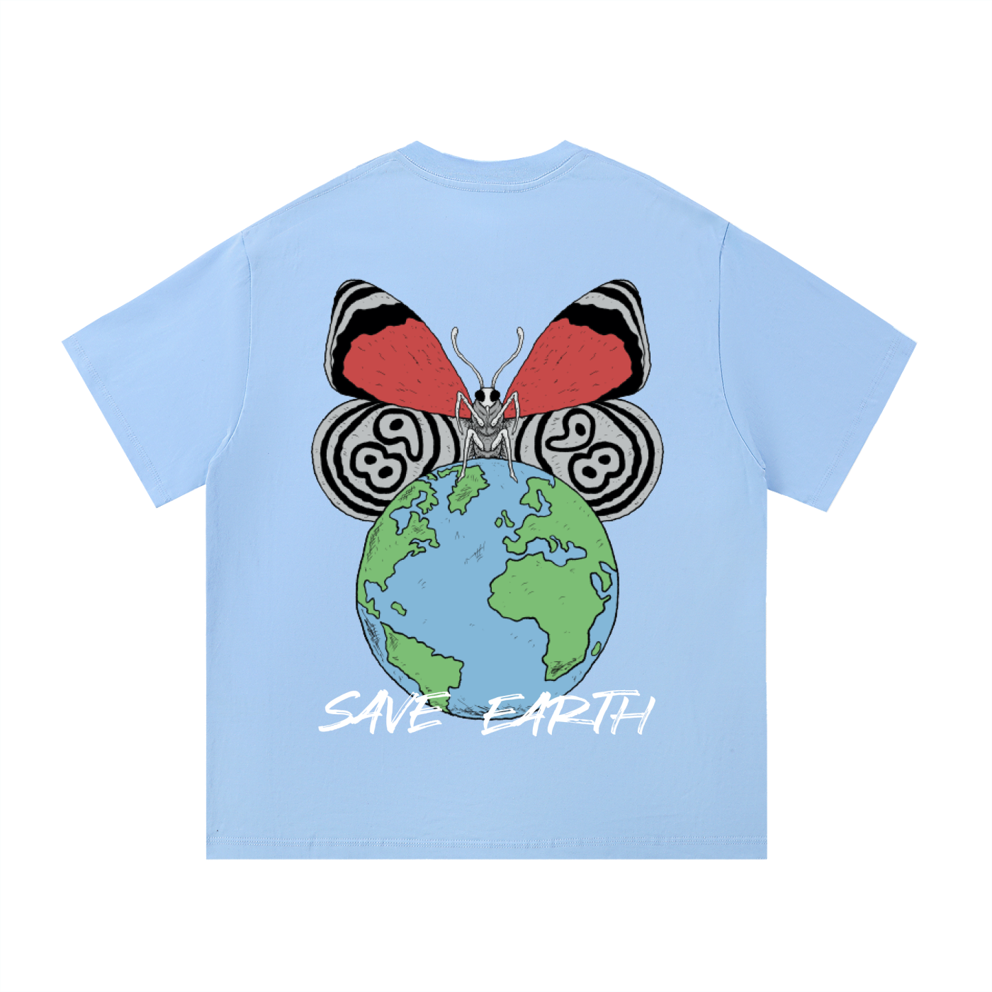 S-3XL "SAVE EARTH" 100% Cotton Tee