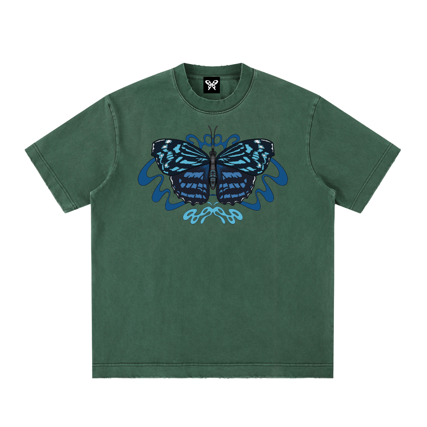 8998 "Bluewing" 100% COTTON Heavyweight Vintage Washed Frayed Tee