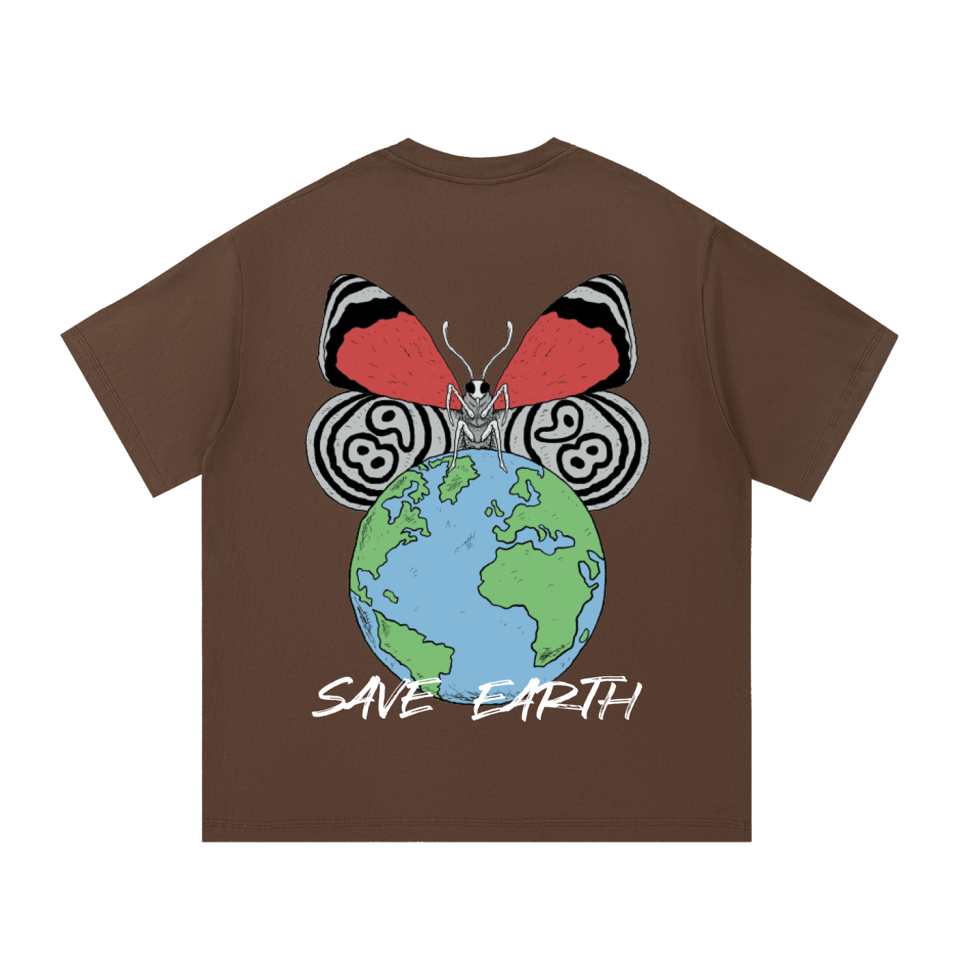S-3XL "SAVE EARTH" 100% Cotton Tee