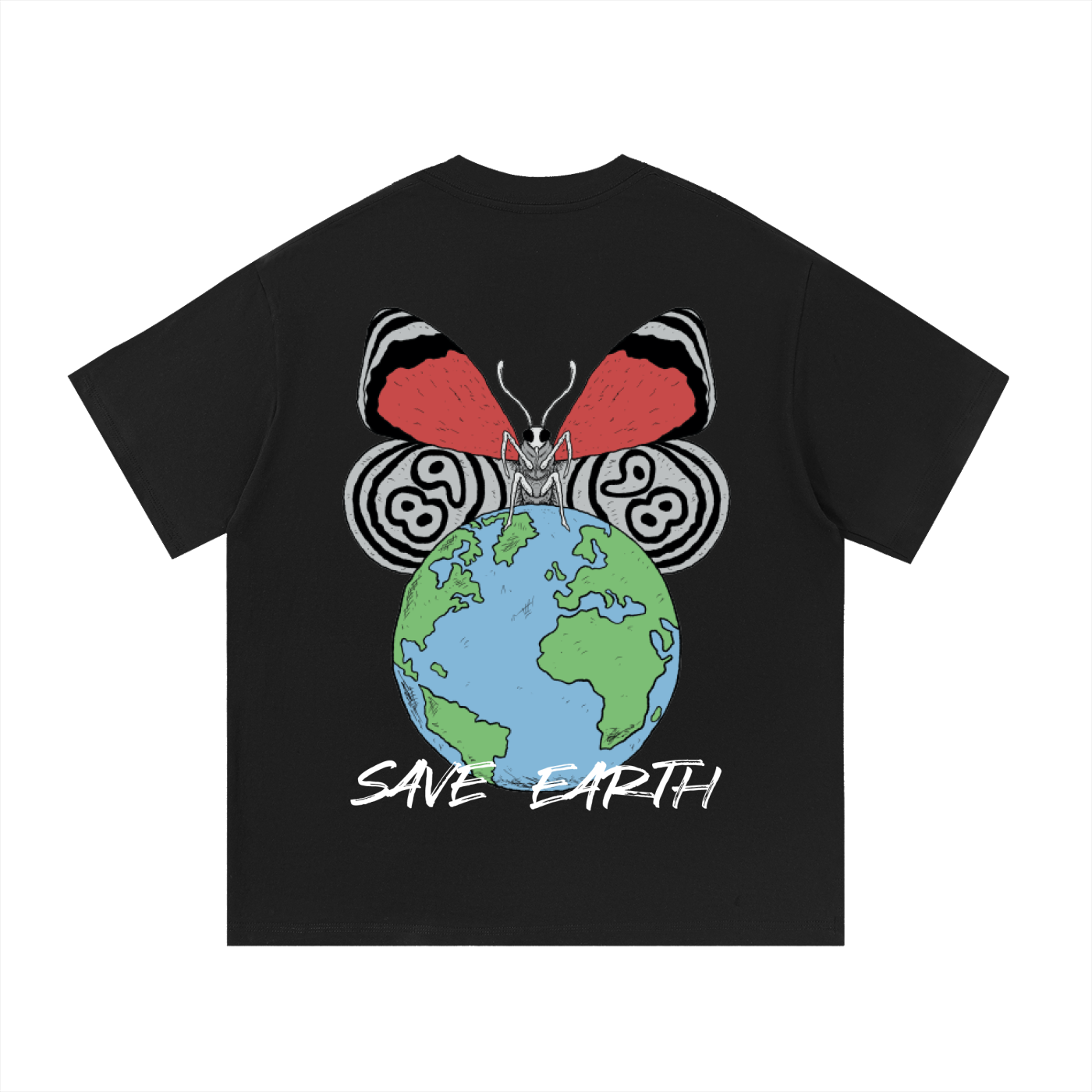 S-3XL "SAVE EARTH" 100% Cotton Tee