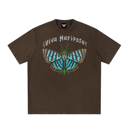 8998 "Argyrogrammana" 100% COTTON Heavyweight Vintage Washed Frayed Tee