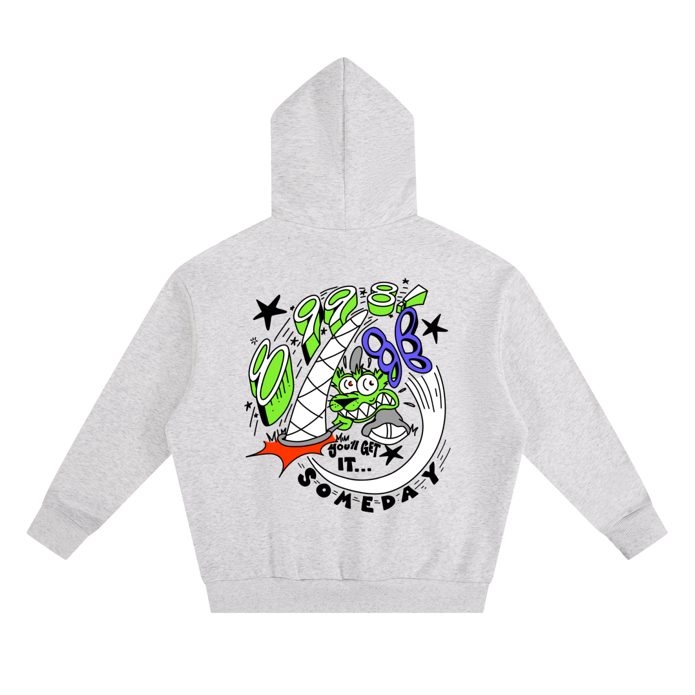 8998 "Butterfly Chase" Heavyweight Boxy Fleece Hoodie
