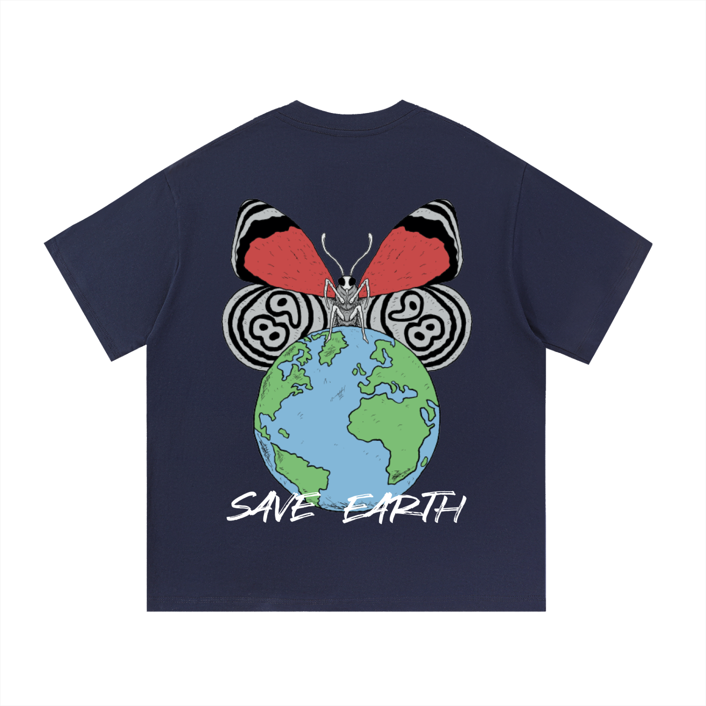 S-3XL "SAVE EARTH" 100% Cotton Tee