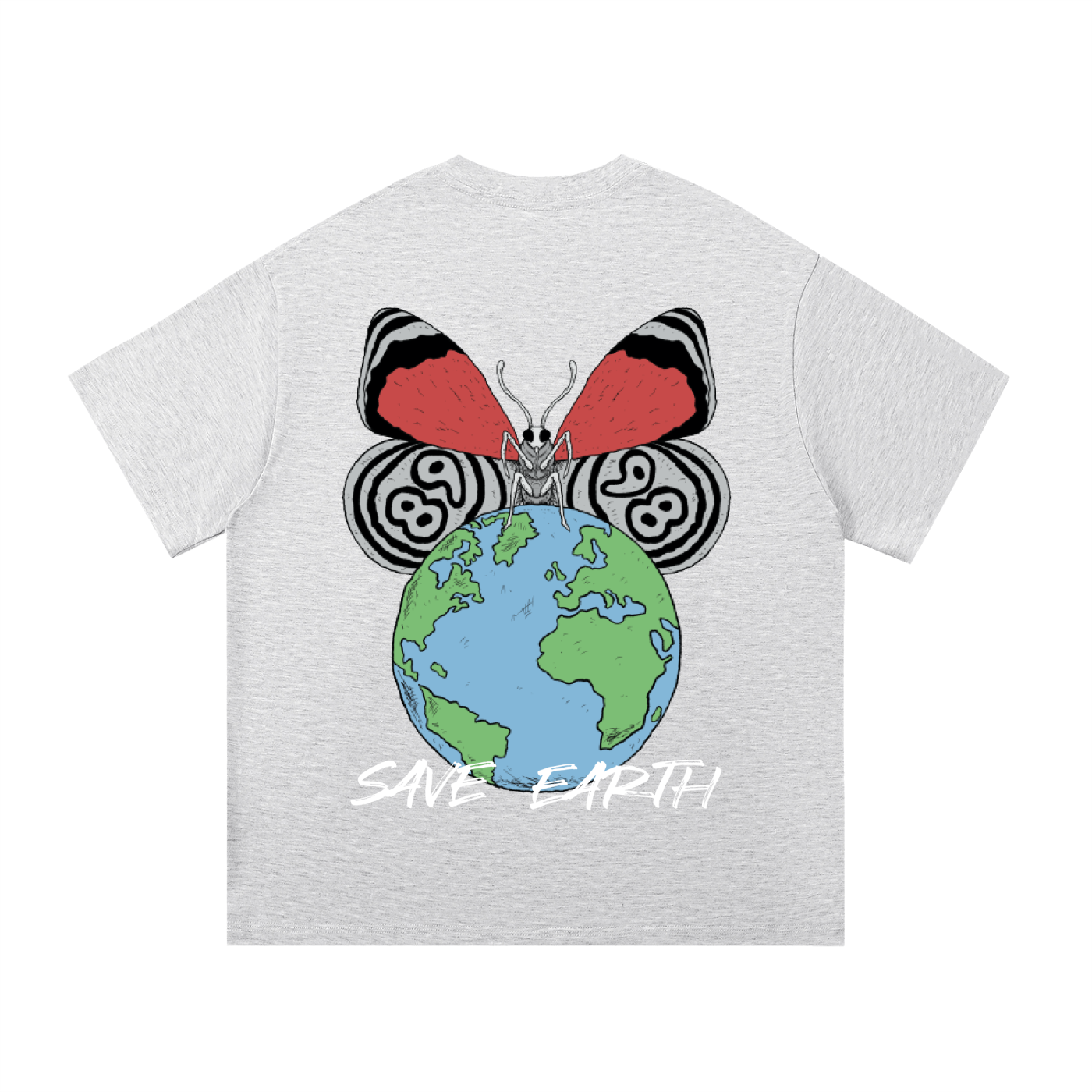 S-3XL "SAVE EARTH" 100% Cotton Tee