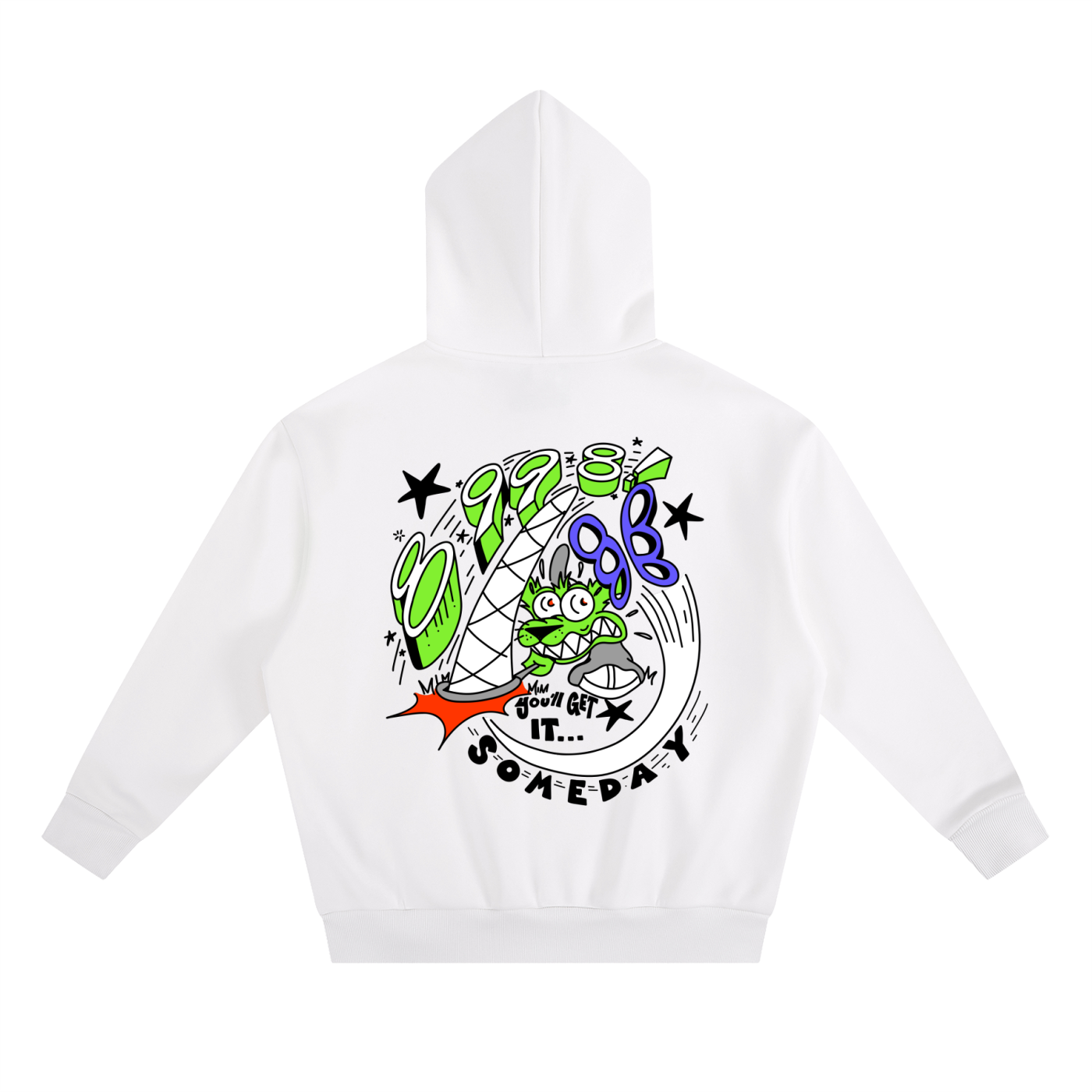 8998 "Butterfly Chase" Heavyweight Boxy Fleece Hoodie