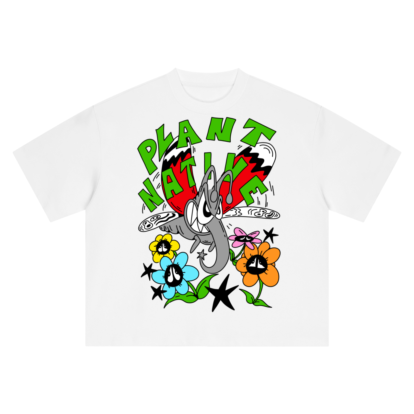 8998 "PLANT NATIVE" 100% COTTON Boxy Oversized Tee
