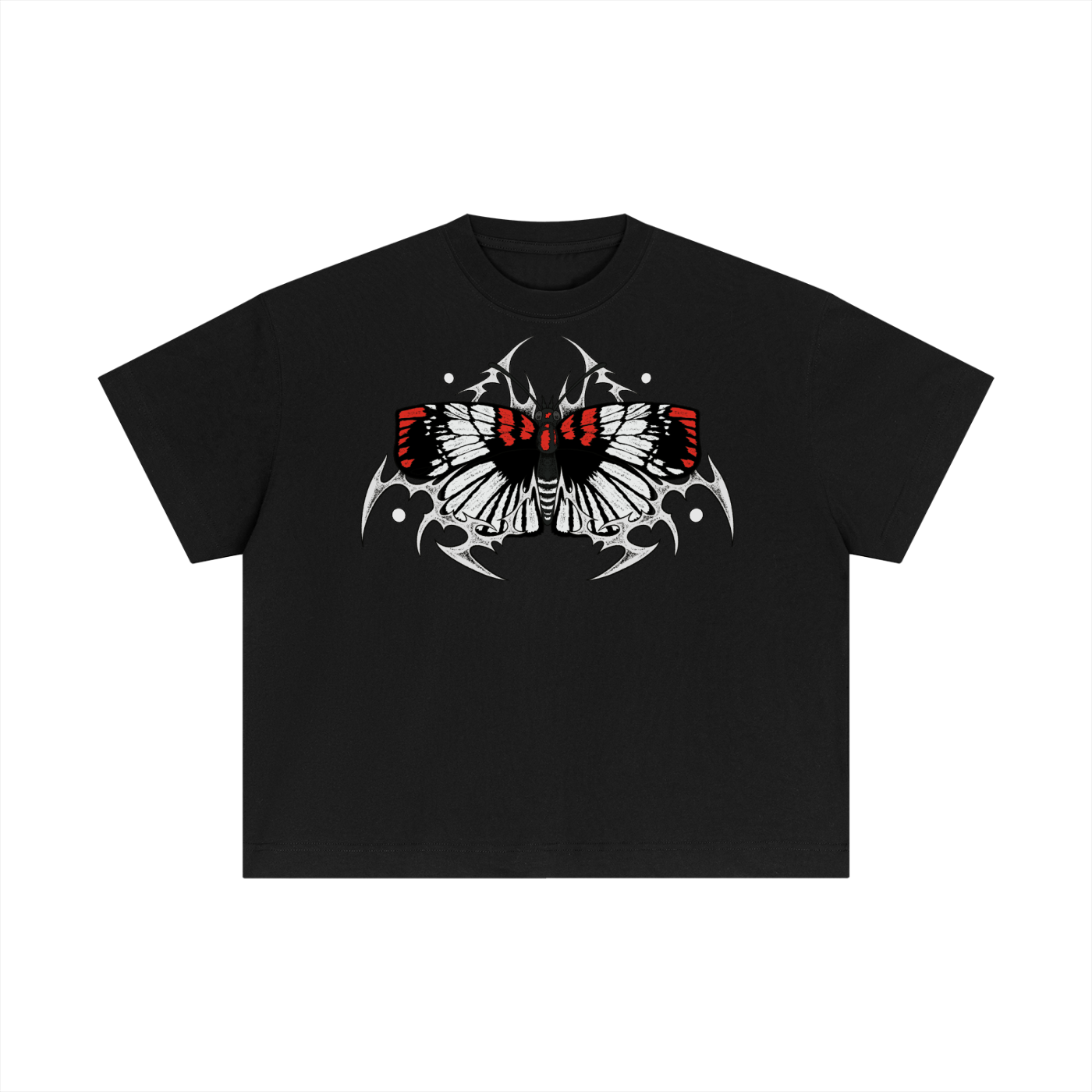 8998 "Blood-red Skipper" 100% COTTON Boxy Tee