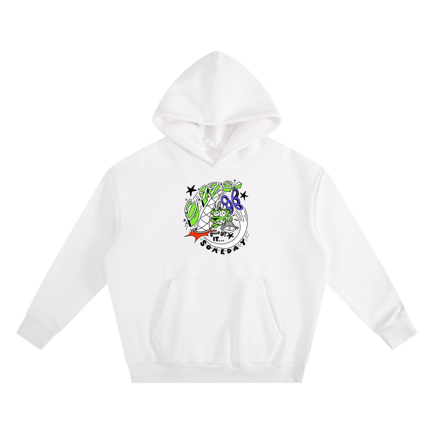 8998 "Butterfly Chase" Heavyweight Boxy Fleece Hoodie