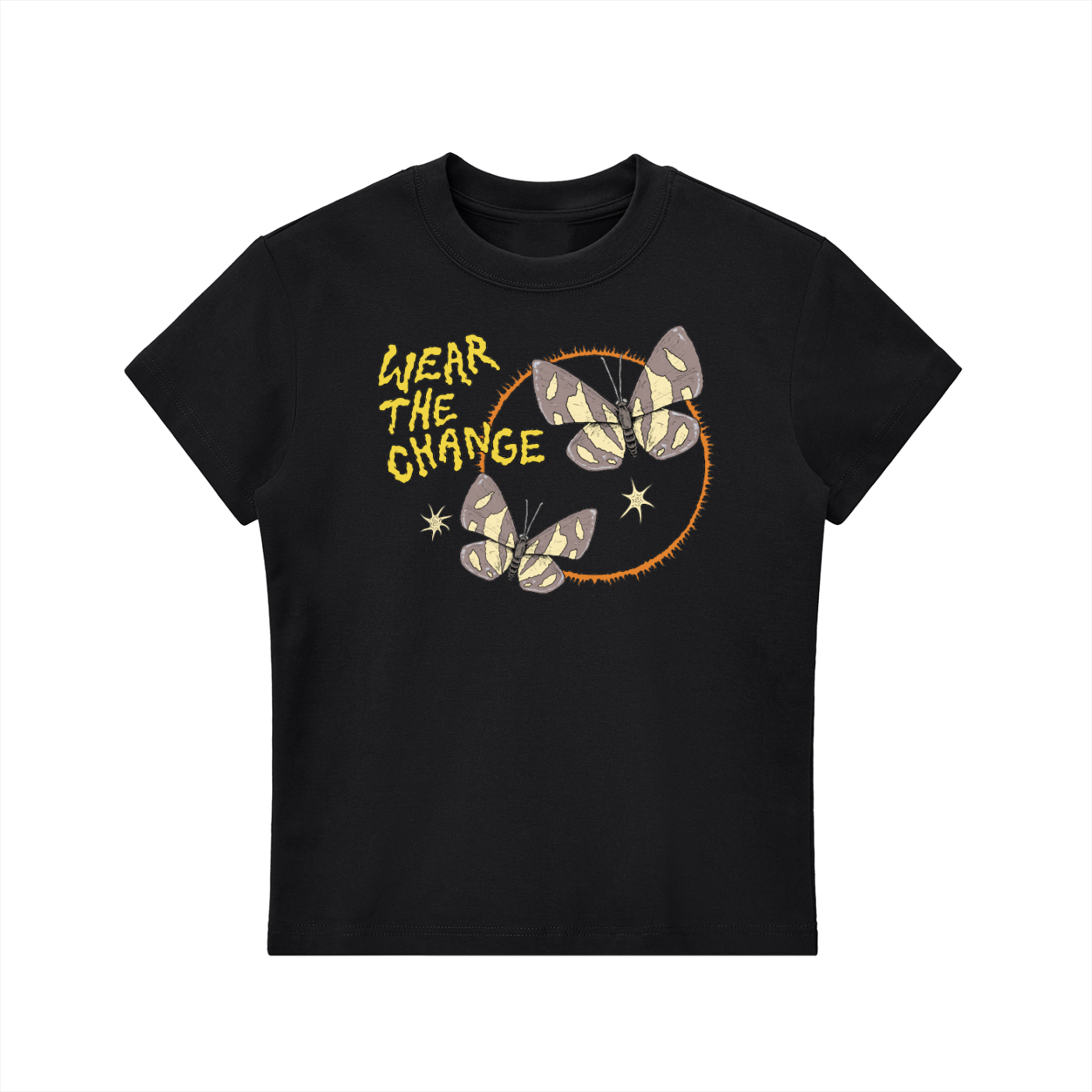 8998 "WEAR THE CHANGE" Bodycon Crewneck Tee