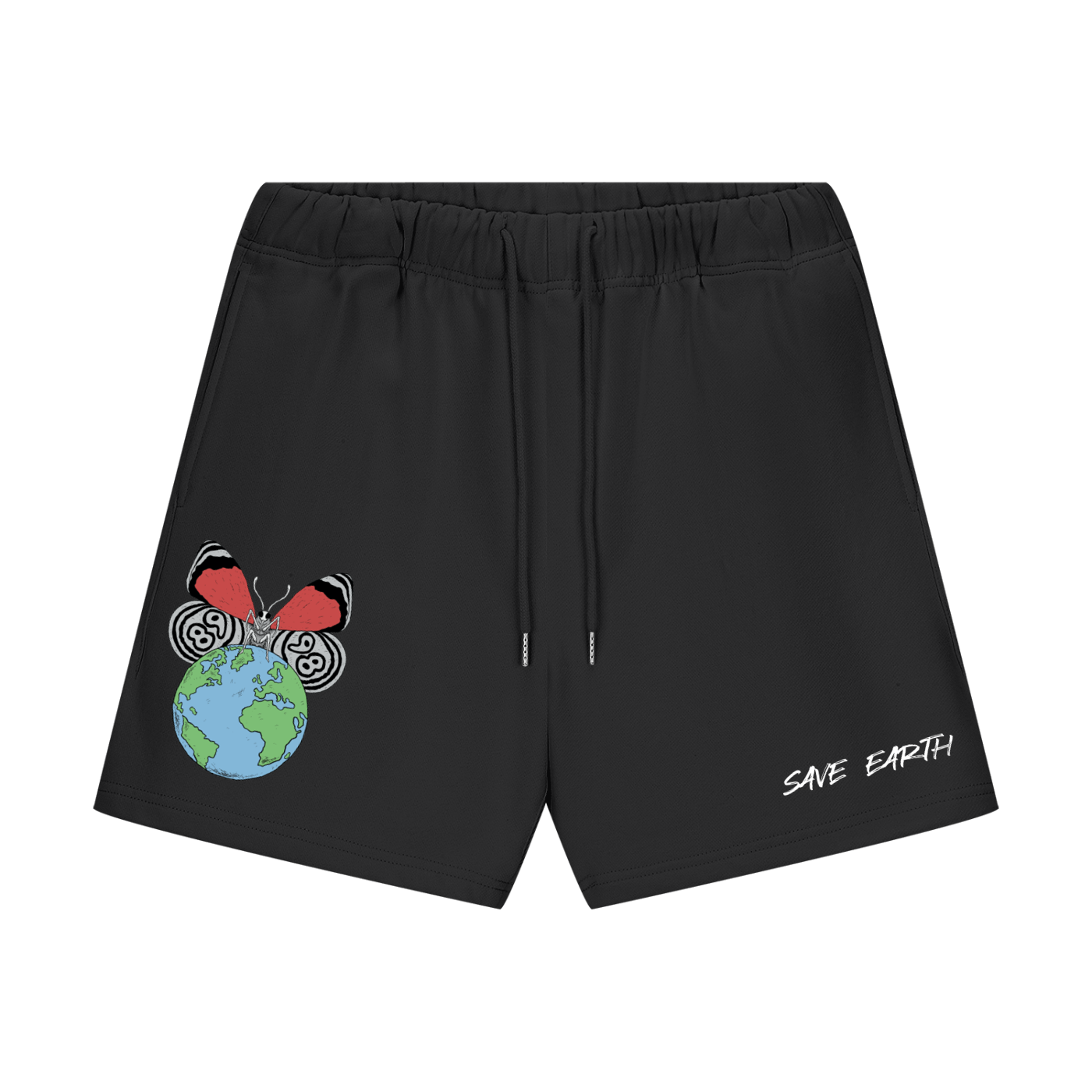8998 "SAVE EARTH" Unisex Heavyweight Fleece Loose Fit Shorts